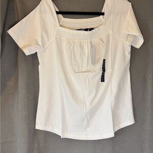 White Women's Top by Lands End.  NWT